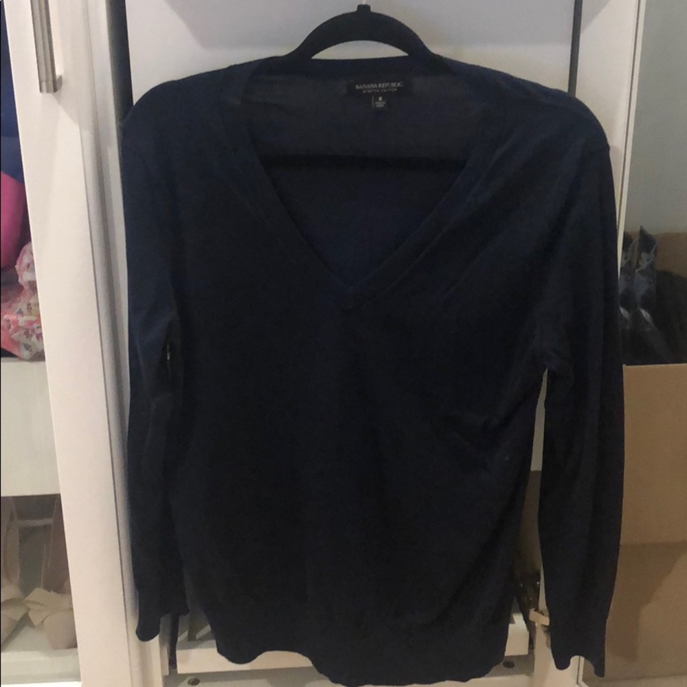 Banana Republic Cotton Vneck Sweater
